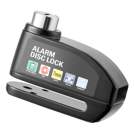 Antifurturi pe disc - PILOT - Disk lock cu alarma, pin 7mm