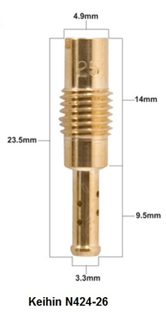 Jicloare - PROX - jiclor ralanti Keihin tip N424-26 diametru #45 ( 1 szt. )