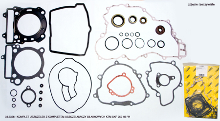 Set garnituri complete si Top End motor - PROX - set garnituri cu set simeringuri motor KTM SXF 250 '05-'12, excf 250 07-13