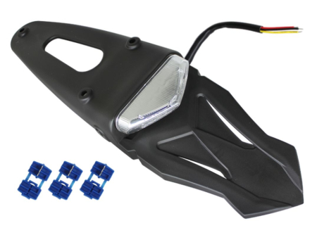 Plastice - PSYCHIC - aripa ENDURO spate universala cu lampa LED alba (omologata)