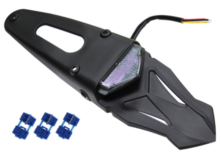 Plastice - PSYCHIC - aripa ENDURO spate universala cu lampa LED fumurie (omologata)