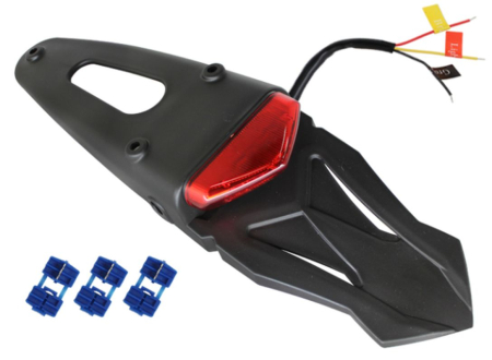 Plastice - PSYCHIC - aripa ENDURO spate universala cu lampa LED rosie (omologata)