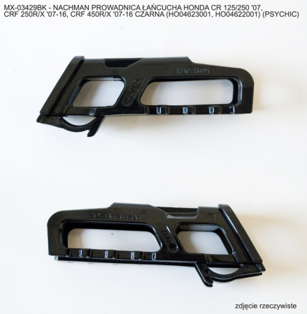 Plastice - PSYCHIC - ghidaj lant HONDA CR 125/250 '07, CRF 250 R '07-'25, CRF 250X '07-'17, CRF 250 RX '19-'25, CRF 450 R '07-'25, CRF 450X '07-'16, CRF 450 RX '17-'25 culoare neagra (HO04623001, HO04622001)