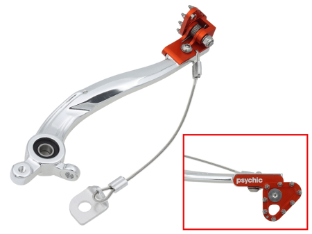Manete ambreiaj și frână - PSYCHIC - maneta frana pedala KTM SX 125/250 '17-20, SXF 250/350/450 '17-20, HUSQVARNA TC 125 '17-18, FC 250/350/450 '17-20, FX 350 '17-20 (OEM: 79413050044) (portocalie STOPKA)