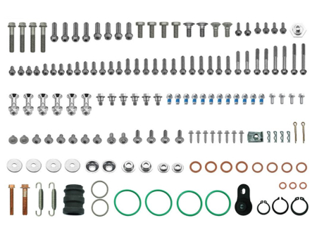 Șuruburi si piulite - PSYCHIC - set suruburi, piulite, saibe si bucse pentru montaj plastice KTM SX>XC 85>125>150 '02-'24, HUSQVARNA TC>TE>TX 125 '14-'24, TE 150 '17-'24, GAS GAS MC 125>150 '21-'24