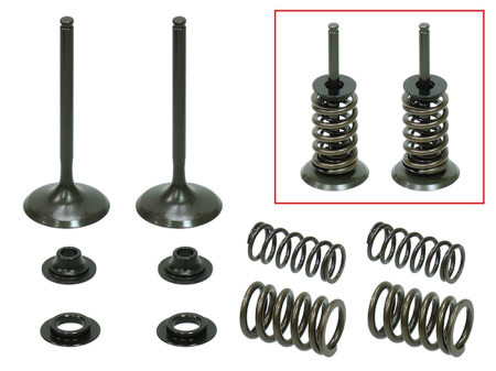 Seturi supape admisie (oțel) și arcuri - PSYCHIC - Supape  admisie (complet 2 buc. supape ZE arcuri si saibe) HONDA CRF 450 X '05-'16 STALOWE (MX-09503I) (35X5,45X84,6 mm)