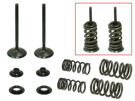 KIT CU ARCURI ȘI TALERE  SUPAPE DE EVACUARE PSYCHIC - PSYCHIC - Supape  Evacuare  (complet 2 buc. supape ZE arcuri si saibe) HONDA CRF 450 X '05-'17 STALOWE (MX-09503E)