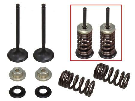 Suzuki - PSYCHIC - Supape  Evacuare  (complet 2 buc. supape ZE arcuri si saibe) SUZUKI RMZ 250 '07-'22 STALOWE (MX-09530E) (25X4,46X80,7 mm)