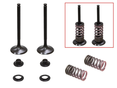 KIT CU ARCURI ȘI TALERE  SUPAPE DE EVACUARE PSYCHIC - PSYCHIC - Supape  Evacuare  (complet 2 buc. supape ZE arcuri si saibe) YAMAHA WRF 450 '16-'20, (WR 450 F) YZF 450 '14-'19, YZ 450FX '16-'20 STALOWE (MX-09554E) (30,5X5,45X85,77 mm)