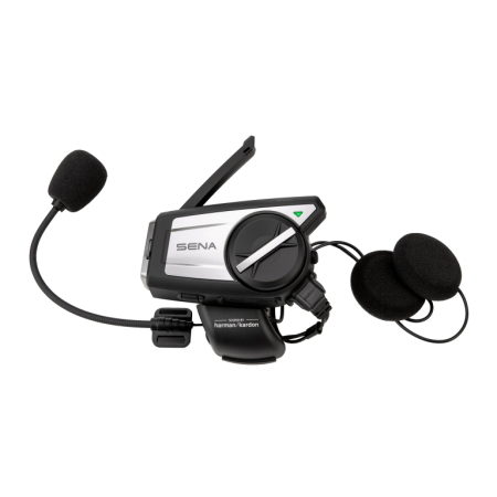 Accesorii moto și ATV - SENA intercom moto 50C-01 Quantum Mesh 2.0 Bluetooth 5.0, până la 1600 m, cu cameră Ultra HD 4K, radio FM și sistem audio Harman Kardon, 1 set