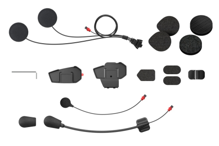 Accesorii moto și ATV - SENA kit de montaj pentru intercom SPIDER ST1, cu kit universal de microfoane și difuzoare HD Speakers