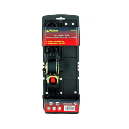 Chingi si acccesorii  legat - SIFAM - Set 2 CHINGI CU CLICKET, RETRACTABILE [25mm X 1.8M, 600KG]