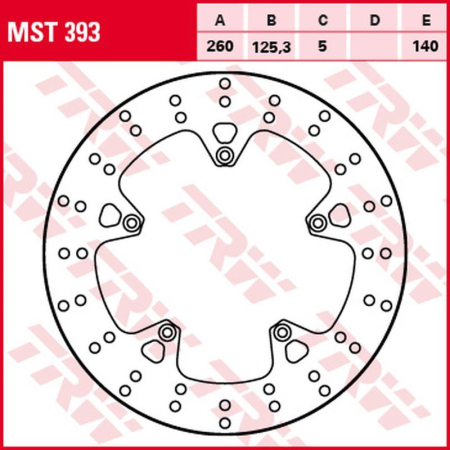 Față - TRW - disc frana - fata APRILIA SR 125/300 '11-, GILERA NEXUS 250 '06-'08, NEXUS 125 '07-'15, NEXUS 300 '08-'14, NEXUS 500 '04-'15, PIAGGIO X7 125/250 '08-'14, X8 125/200/250 '04-'06, X9 500 '04-'07 (