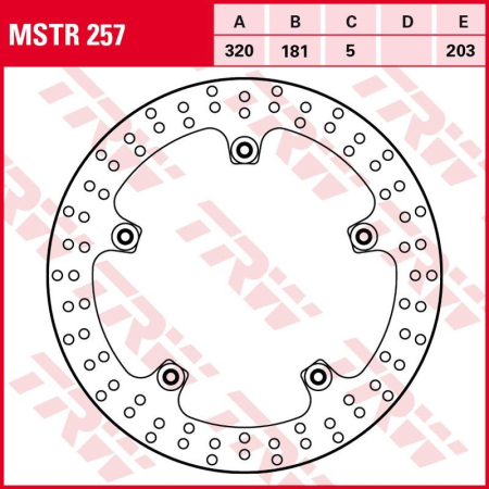 Față - TRW - disc frana - fata BMW F 800GT '13-, S 1000R '13-, S 1000RR '09-'18, K 1200S '07-'09, K 1300GT '09-'11, K 1300R/S '09-'15, K 1600B '17-, K 1600GT/GTL '11- (320X181X5 mm)