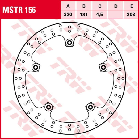 Față - TRW - disc frana - fata BMW F 800R '15-, S 1000XR '15-'19, R-NINE T '13-, R 1200R/RT '13-'18, R 1250R/RT '19- (320X181X4,5 mm)