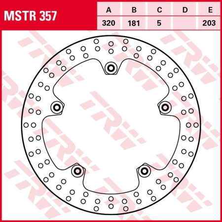 Față - TRW - disc frana - fata BMW R 850R/RT '01-'07, R 1100S '01-'05, R 1150R/RS/RT '04-'06, K 1200S/GT '05-'08, K 1200LT '99-'09, R 1200 HP2 '04-'08 (320X181X5 mm)