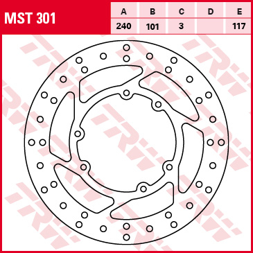 Față - TRW - disc frana - fata HONDA CR 125>250 95-07, CRF 250>450 R>X 04-17