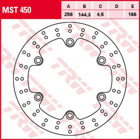 Față - TRW - disc frana - fata HONDA NSS 125 FORZA '15-, SH 300 '07- (256X144X4,5 mm)