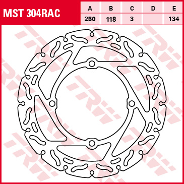 Față - TRW - disc frana - fata SUZUKI RMZ 250 07-09, RMZ 450 05