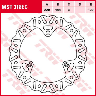 Față - TRW - disc frana - fata YAMAHA YZ 80>85 93-16, SUZUKI RM 85 05-16