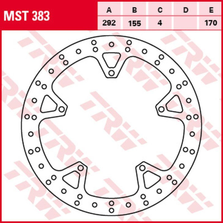 Față - TRW - disc frana - fata YAMAHA YZF 125R '08-'13 (292X155X4 mm)