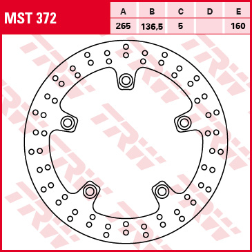 Spate - TRW - disc frana - spate BMW F 650>700>800 GS>R>S>GT 08-, R 1200 GS>ADV>HP2>R-NINE T>RT>R 05-13, K 1200 R>S 05-09, K 1300 R>S 09-15