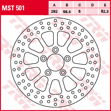Spate - TRW - disc frana - spate HARLEY DAVIDSON 883>1200>1450>1584>1690 99-14