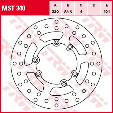 Spate - TRW - disc frana - spate KTM GS 350 RT 89-91, MX 500 89-91 (TOWAR la comanda)