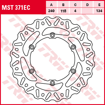 Spate - TRW - disc frana - spate SUZUKI RM 125/250 '99-'10, DRZ 400 SM 05-08 (240X118X4 mm) promotie