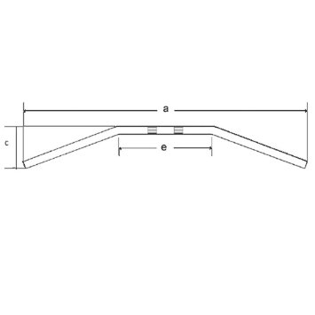 Ghidoane oțel - TRW - ghidon otel 22 mm Dragbar Medium - negru