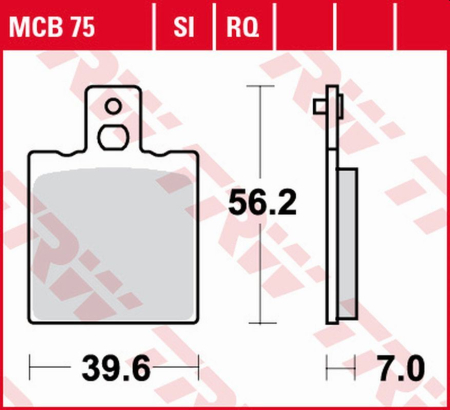 Sistem de frânare - TRW - placute frana KH047 Sinter offroad CAGIVA W8 125 '92-'95, RIVER 600 '94-'97, ELEFANT 650/750 '85-'89 - spate, HUSQVARNA CR 250 '84-'89, TC 500 '86-'88 - fata