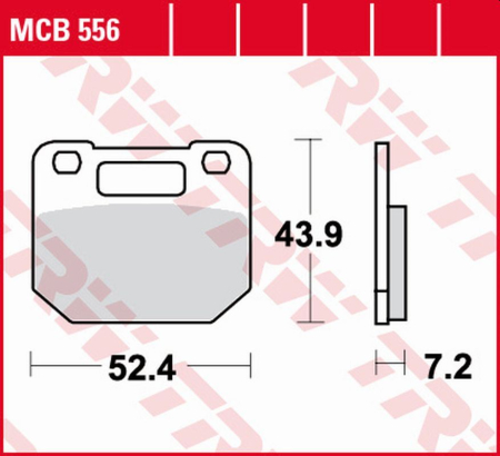 Plăcuțe frână - TRW - placute frana KH110 Organic SUZUKI RG 80 GAMMA '85-'96, RG 125 GAMMA '85-'90 - fata