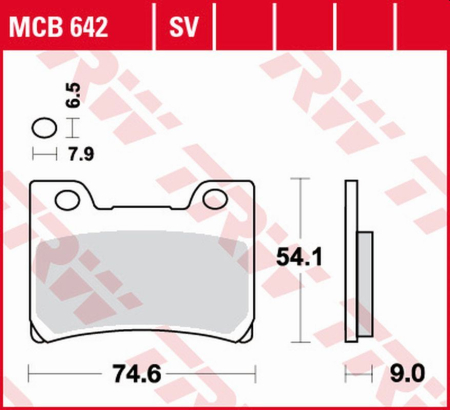 Plăcuțe și saboți frână - TRW - placute frana KH123 Organic YAMAHA FZR 1000 GENESIS '91-'93 - fata