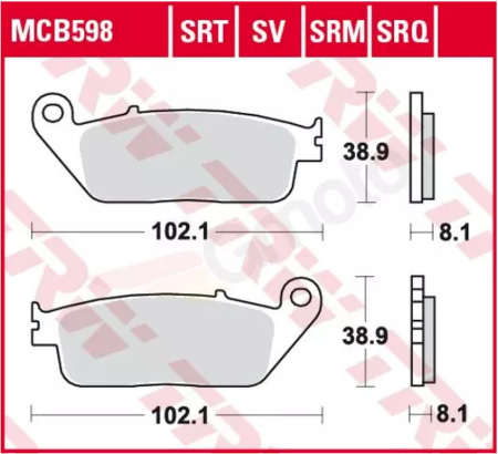 PIESE DE SCHIMB - TRW - placute frana KH142 Sinter RACING (WYCZYNOWE) BMW C-EVOLUTION 14-, C 650 11-, SUZUKI BURGMAN 650 04- fata