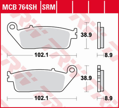 Sistem de frânare - TRW - placute frana KH142 Sinter Street BMW C 650 '12-'18, HONDA VT 600 SHADOW '94-'99, CB/CBR 650 '14-'20, NTV 650, VFR 750, CB 750 '88-'97, ST 1100 PANEUROPEAN '90-'95, GL 1500 '97-'03, KAWASAKI KLE