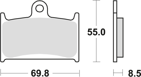 Plăcuțe și saboți frână - TRW - placute frana KH145 KH236 Sinter Street SUZUKI GSX-R 750 88-93, GSX-R 1100 89-92, TRIUMPH DAYTONA 955 96-06, SPEED TRIPLE 955 99-04, DAYTONA 1200 95-97, TROPHY 1200 94-03, - fata