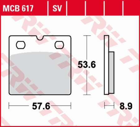 Plăcuțe și saboți frână - TRW - placute frana KH171 Organic BMW R65 '89-'93, K75 S/RT '89-'96, R80 /RT '89-'95, K100 /RT/RS/LT '88-'96 - fata