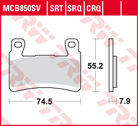 Plăcuțe și saboți frână - TRW - placute frana KH265/296 Sinter Street KAWASAKI ZX-6R 636 NINJA 13-15, ZX-6R 636 NINJA 16-17, ZX 636 G ZX6R NINJA ABS 19-, - fata