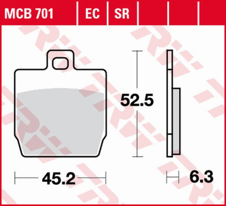 Sistem de frânare - TRW - placute frana KH268 ECO Organic YAMAHA NS 50 AEROX '13-, YQ 50 AEROX '97-'12,fata, YAMAHA EW 50 SLIDER '00-'06, MBK 350 QUADRO 3/QUADRO 4 '15-, - spate