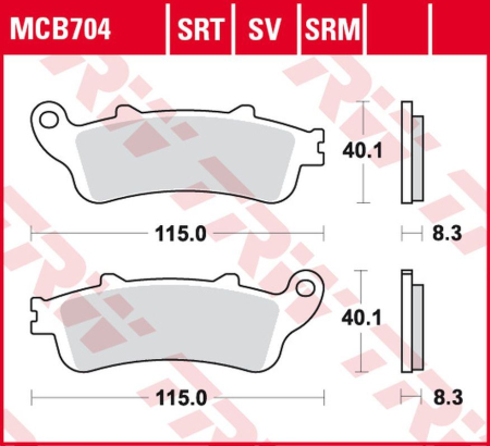 Sistem de frânare - TRW - placute frana KH281 Sinter HONDA NSS 250 JAZZ '01-'04, FJS 400 SILVERWING '06-'08, FJS 600 SILVERWING '01-'10 - fata