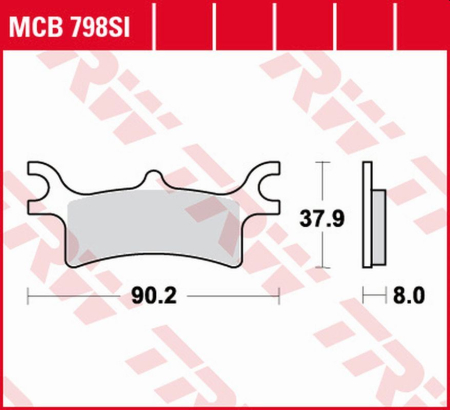 PIESE DE SCHIMB - TRW - placute frana KH314 Sinter offroad POLARIS SPORTSMAN 400 '03-'05, SPORTSMAN 450 '06-'07, SPORTSMAN 500 '03-'08, SCRAMBLER 500 '05-'10, SPORTSMAN 600/700 '02-'06, SPORTSMAN 800 '05-'08, - spate