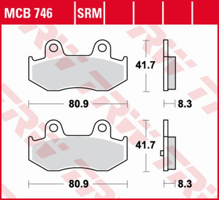 Sistem de frânare - TRW - placute frana KH323 Sinter KAWASAKI SC 250 EPSILON '02, SUZUKI AN 400 BURGMAN '03-06, - spate, ITALJET JACK 125 '07, - fata/spate