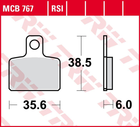 Sistem de frânare - TRW - placute frana KH351 Organic GAS GAS TXT 125/200/250/280/300 '04-'11, SHERCO TRIALS 125/250/290/320 '06-, HONDA COTA 300RR '16-, - spate (TRIAL OSSA, SCORPA, SHERCO, TRS, MONTESA, GAS GAS)