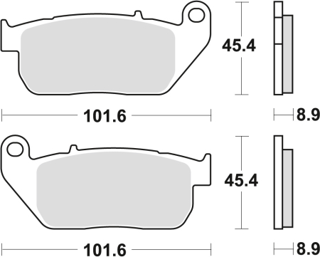 Plăcuțe și saboți frână - TRW - placute frana KH381 Sinter Street HARLEY-DAVIDSON XL 883 03-15, XL 1200 04-13, - fata
