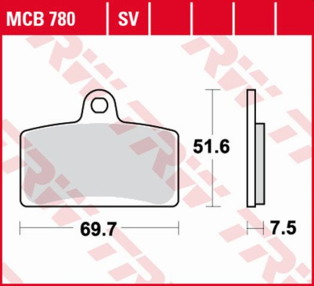 Plăcuțe și saboți frână - TRW - placute frana KH399 Organic APRILIA RS4 50 11-, RS4 125 11-, TUONO 125 17-, - fata