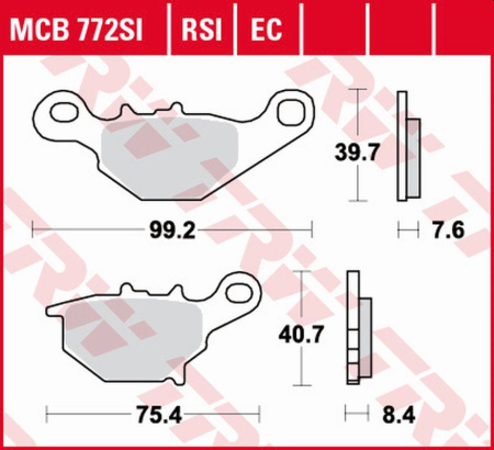 PIESE DE SCHIMB - TRW - placute frana KH401 ECO Organic SUZUKI RM 85/L '05-, - spate
