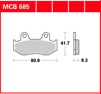 Plăcuțe și saboți frână - TRW - placute frana KH411 Organic HONDA CH 125 SPACY 94-99, PS 125 07-13, PS 150 06-10, - fata