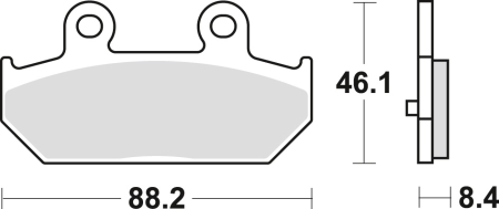 PIESE DE SCHIMB - TRW - placute frana KH412 Sinter Street SUZUKI AN 400 BURGMAN 07-15, AN 650 BURGMAN 04-16, - spate