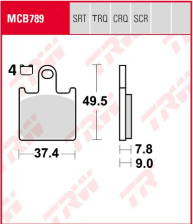 Sistem de frânare - TRW - placute frana KH417 Sinter RACING WYCZYNOWE KAWASAKI ZX6R 07-16, Z 750 11-14, - fata (inlocuieste MCB789SRQ)
