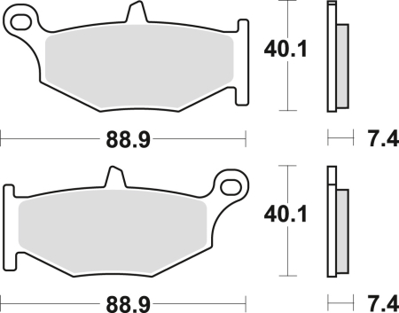 PIESE DE SCHIMB - TRW - placute frana KH419 Sinter Street SUZUKI GSR>GSX-R 600 06-10, GSX-R 750 06-10, DL 1000 14-, B-KING 1300 07-10, GSX 1300 HAYABUSA 08-17, - spate